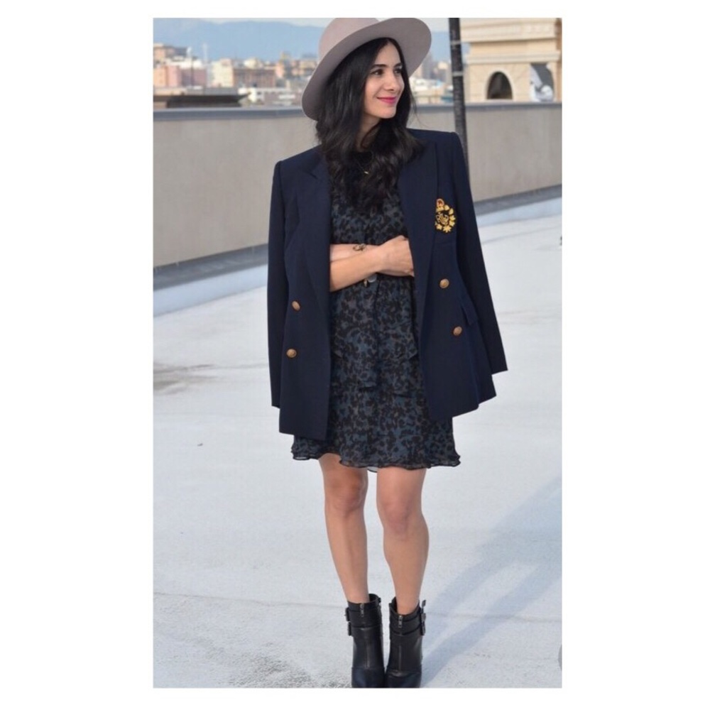 Vintage 80’s Ralph Lauren Navy Wool Gold Blazer